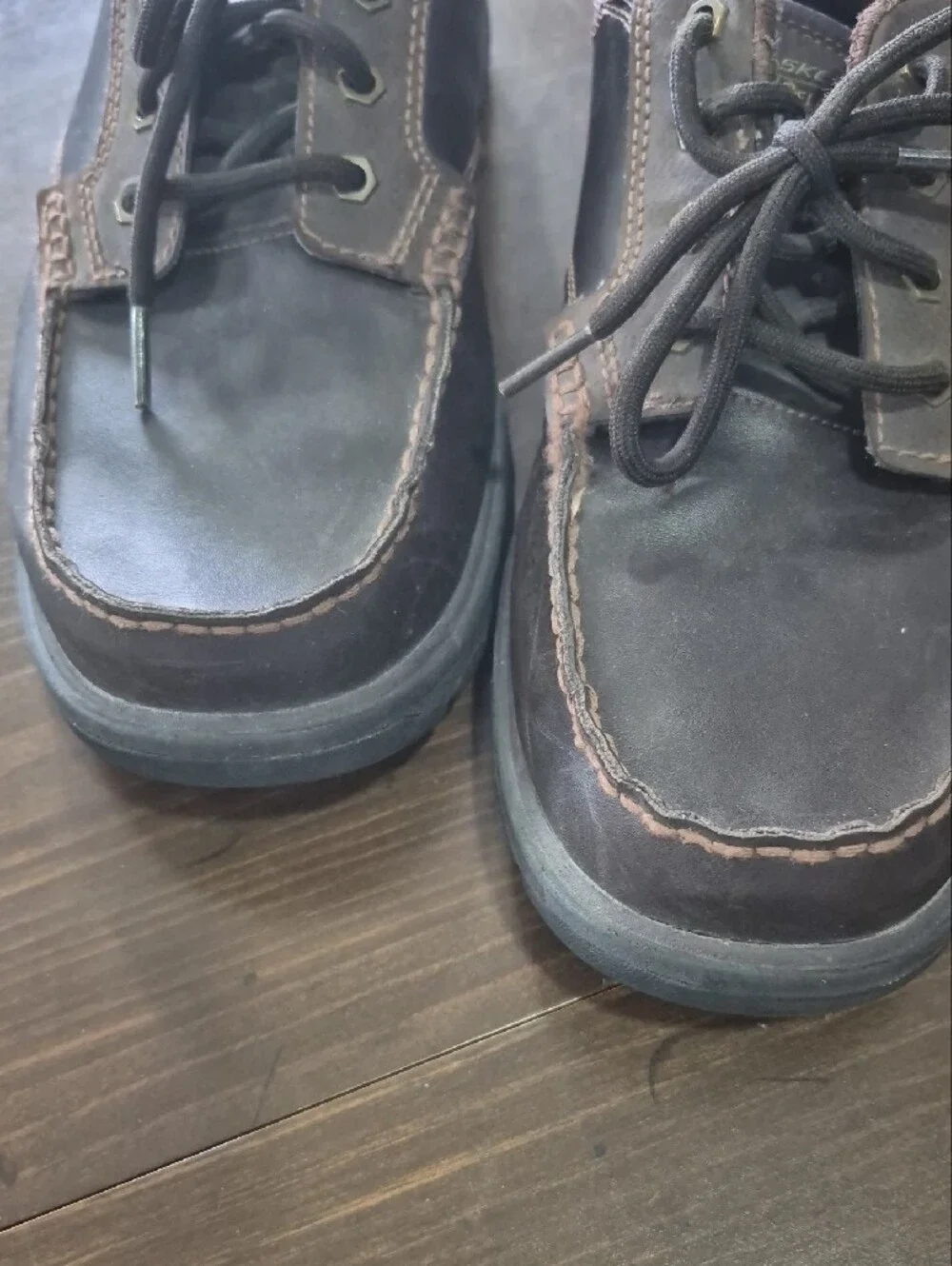 Skechers Men’s Dark Brown Lace-Up Boat Shoes